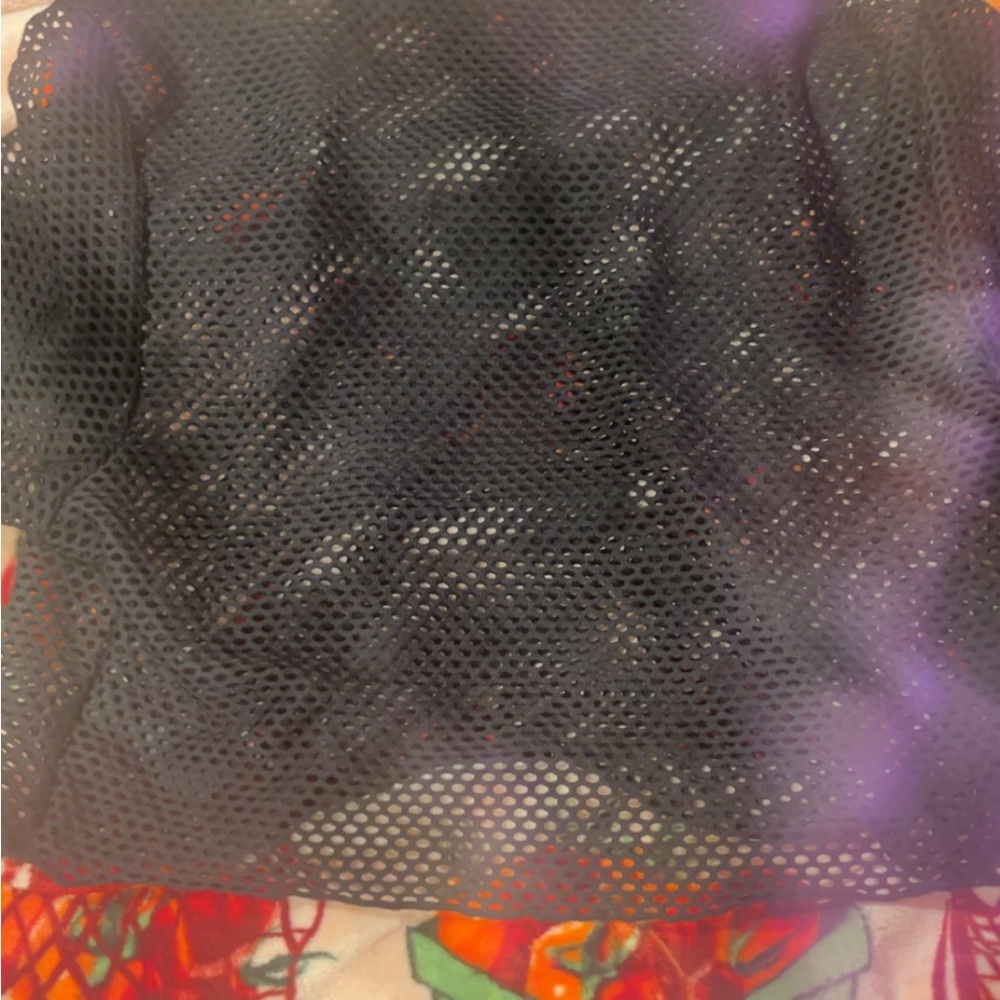 Hot Topic Black Mesh Short Sleeve Top